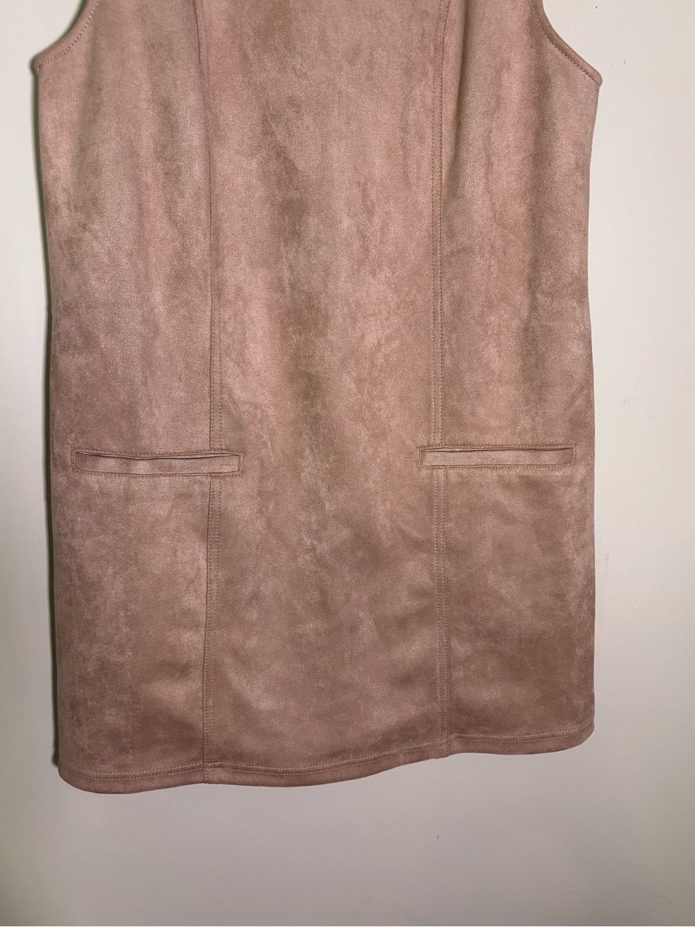 a new day Sleeveless Rose/Tan Suede Shift Dress NWT size 12 - Picture 7 of 8